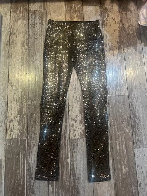 Max and July Black Glitter Pants