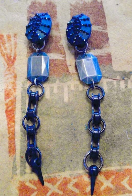 Glynneth B. Chain Spike Dangle Earrings #111