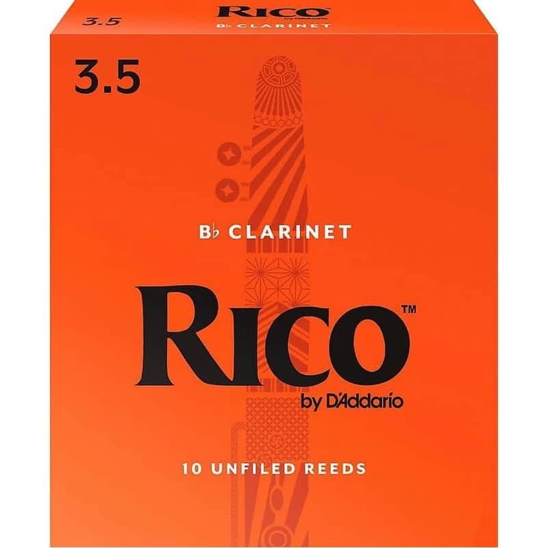 Rico Bb Clarinet Reeds Strength 3.5 Box of 10 - RCA1035